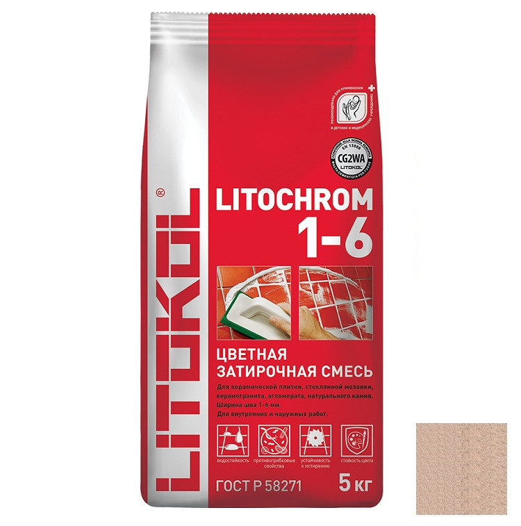  Litokol Litochrom 1-6 C.60 бежевая 5 кг  по низкой цене в .