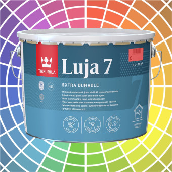 Краска Tikkurila Luja 7 для влажных помещений база С 9 л