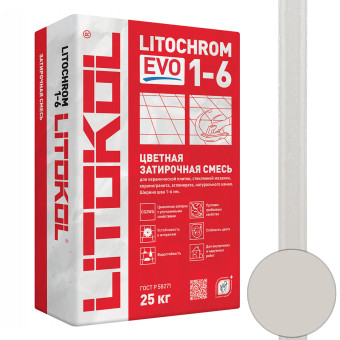 Затирка Litokol Litochrom 1-6 EVO LE.115 светло-серая 25 кг