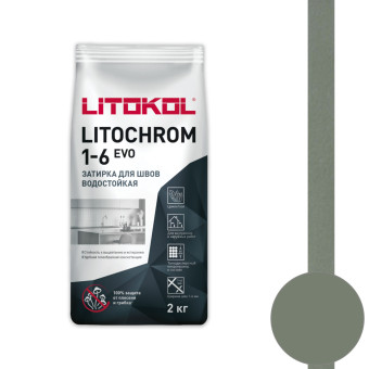 Затирка Litokol Litochrom 1-6 EVO LE.385 нефрит 2 кг