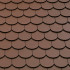 Черепица свесовая керамическая Braas Опал ангоб темно-коричневый