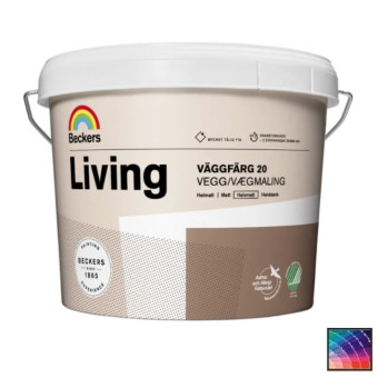 Краска Beckers Living Vaggfarg 20 для стен и потолков база А 9 л Краска Beckers Living Vaggfarg 20 для стен и потолков база А 9 л