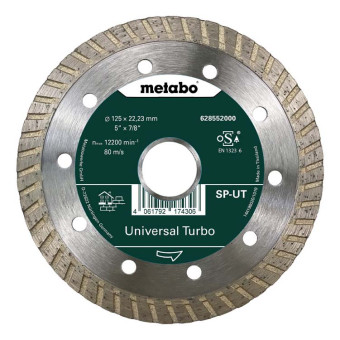 Диск алмазный Metabo SP-UT Universal Turbo сплошной 125x22.23 мм (арт. 628552000)