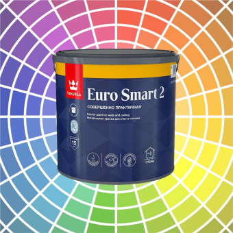 Краска Tikkurila Euro Smart 2 для стен и потолков 2.7 л