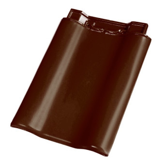 Черепица двухволновая керамическая Koramic Alegra 9 dark brown engobe Черепица двухволновая керамическая Koramic Alegra 9 dark brown engobe