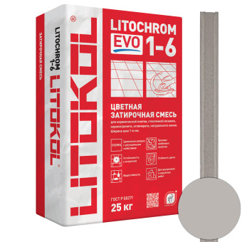 Затирка Litokol Litochrom 1-6 EVO LE.120 жемчужно-серая 25 кг