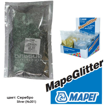 Блестки для затирки Mapei Mapeglitter №201 silver 100 г