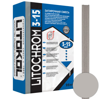 Затирка Litokol Litochrom 3-15 C.30 жемчужно-серая 25 кг