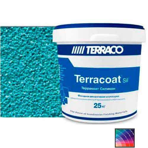 Декоративная штукатурка Terraco Terracoat Granule Sil "шуба" (1,0 мм) 25 кг
