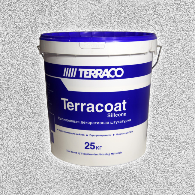 Фасадная силиконовая штукатурка Terraco Terracoat Granule Sil "шуба" (1,0 мм) 25 кг фактура колеровка