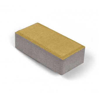 Брусчатка Нобетек 2П4Ф ч/п серый цемент желтая 200х100х40 мм