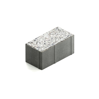 Тротуарная плитка Steingot Прямоугольник 200х100 мм Granit Premium Bianco Nero толщина 100 мм
