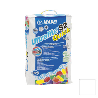 Клей для плитки и камня Mapei Ultralite S2 Quick белый 15 кг