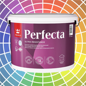 Краска Tikkurila Perfecta для стен и потолков база А 9 л