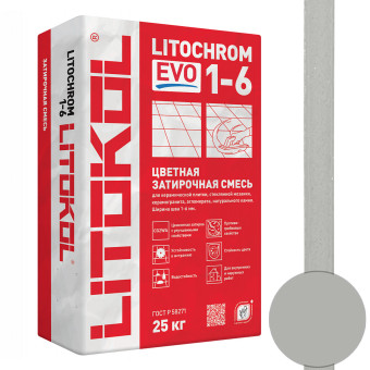 Затирка Litokol Litochrom 1-6 EVO LE.125 дымчатая серая 25 кг