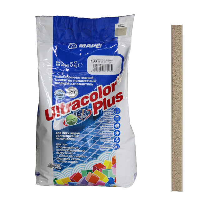 Затирка Mapei Ultracolor Plus №133 песочная Мапей Ультраколор Плюс фасовка 5 кг купить 