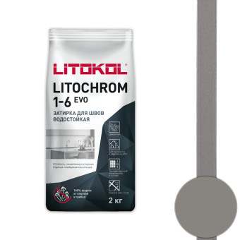 Затирка Litokol Litochrom 1-6 EVO LE.130 серая 2 кг