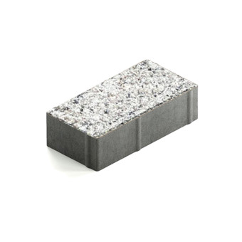 Тротуарная плитка Steingot Протектор 320х160 мм Granit Premium Bianco Nero толщина 80 мм