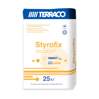 Клей Terraco Styrofix EIFS для утеплителя 25 кг