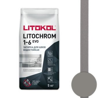 Затирка Litokol Litochrom 1-6 EVO LE.130 серая 5 кг