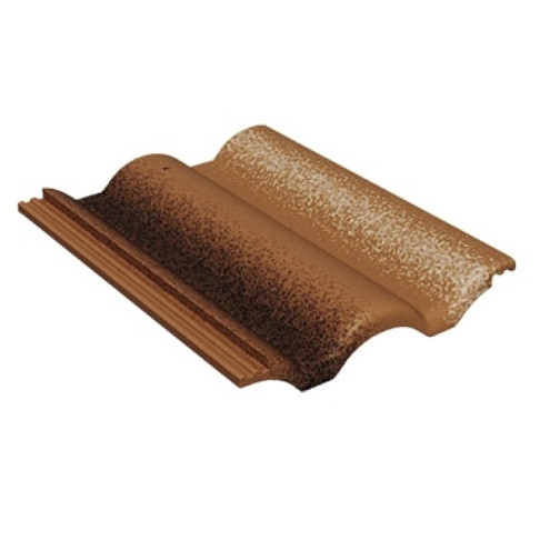 Черепица рядовая цементно-песчаная Braas Адриа коричневая