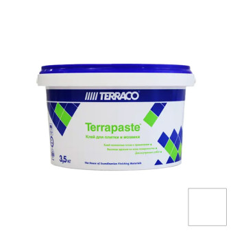 Клей для плитки и мозаики Terraco Terrapaste белый 3,5 кг