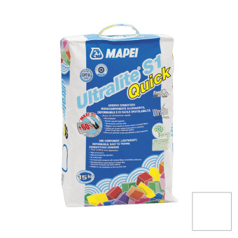 Клей для плитки и камня Mapei Ultralite S1 Quick белый 15 кг