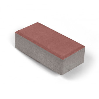 Брусчатка Нобетек 2П4Ф ч/п серый цемент красная 200х100х40 мм