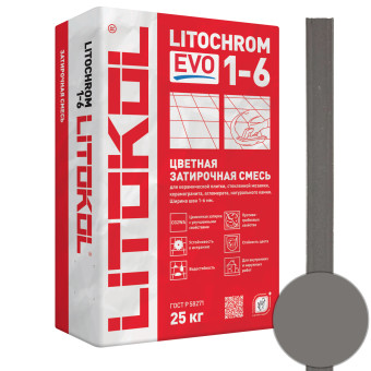 Затирка Litokol Litochrom 1-6 EVO LE.130 серая 25 кг