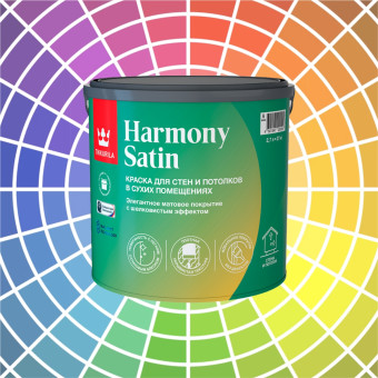 Краска Tikkurila Harmony Satin для стен и потолков база A 2.7 л