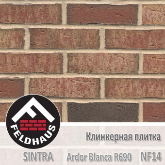 Клинкерная плитка Feldhaus Klinker Sintra Ardor Blanca R690 NF14 (240x14x71 мм)