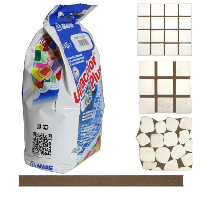 Затирка Mapei Ultracolor Plus №136 гончарная глина Мапей Ультраколор Плюс фасовка 5 кг купить 