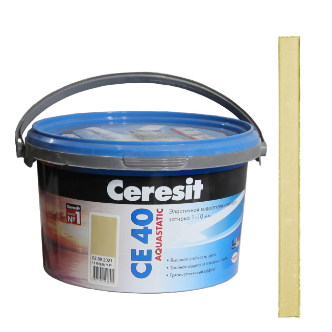 Затирка Ceresit CE 40 Aquastatic №25 Сахара 2 кг купить Церезит СЕ 40 сахара 25 фото цвета