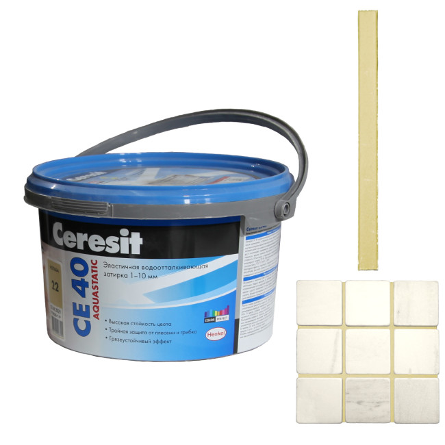 Затирка Ceresit CE 40 Aquastatic №25 Сахара 2 кг купить Церезит СЕ 40 сахара 25 фото цвета