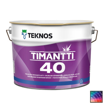 Краска Teknos Timantti 40 для стен и потолков база 1 9 л Краска Teknos Timantti 40 для стен и потолков база 1 9 л