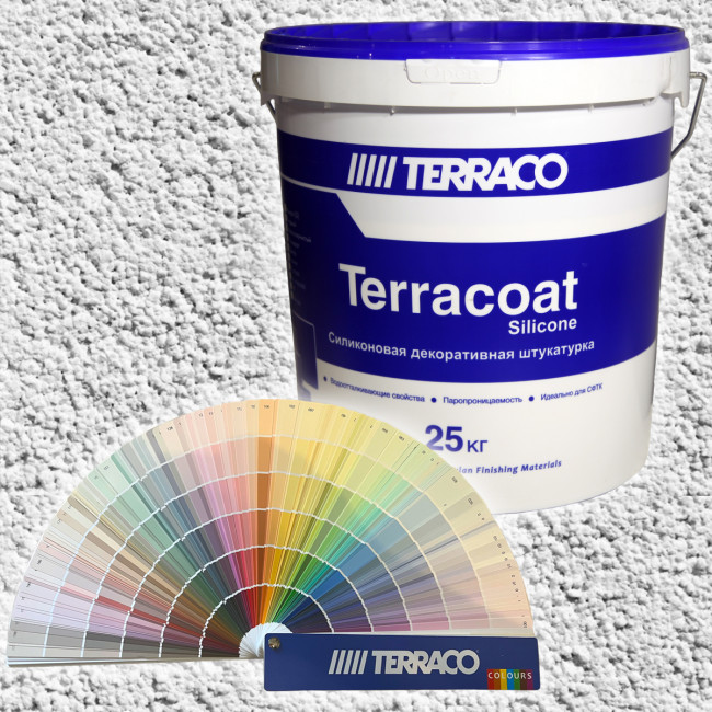 Фасадная силиконовая штукатурка Terraco Terracoat Sahara Sil "шуба" (2,5 мм) 25 кг купить 