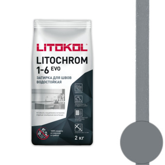Затирка Litokol Litochrom 1-6 EVO LE.135 антрацит 2 кг