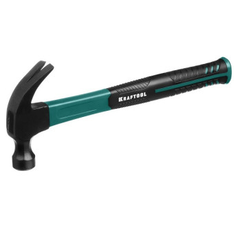 Молоток-гвоздодёр столярный Kraftool Fiberglass c фиберглассовой рукояткой 560 г, арт. 20265-56