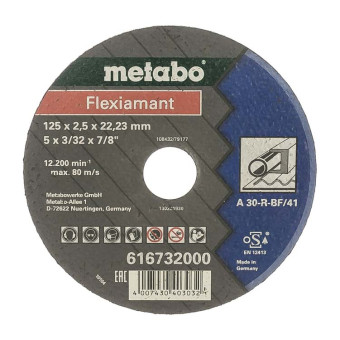 Круг отрезной по металлу Metabo Flexiamant 125x2.5x22.23 мм (арт. 616732000)
