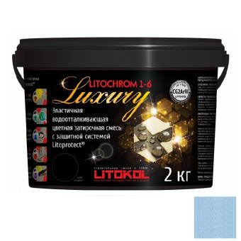 Затирка цементная Litokol Litochrom 1-6 Luxury C.110 голубая 2 кг Затирка цементная Litokol Litochrom 1-6 Luxury C.110 голубая 2 кг