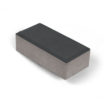 Брусчатка Нобетек 2П4Ф ч/п серый цемент черная 200х100х40 мм