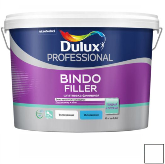 Шпатлёвка Dulux Professional Bindo Filler финишная белая 8,6 л