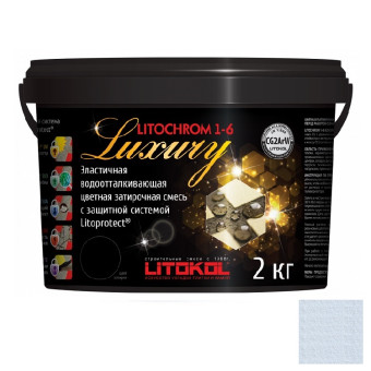 Затирка цементная Litokol Litochrom 1-6 Luxury C.120 светло-голубая 2 кг Затирка цементная Litokol Litochrom 1-6 Luxury C.120 светло-голубая 2 кг