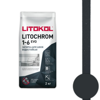 Затирка Litokol Litochrom 1-6 EVO LE.140 мокрый асфальт 2 кг