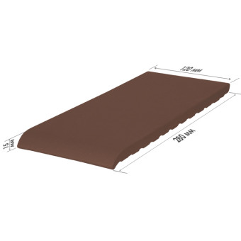 Клинкерная плитка King Klinker для подоконников, 280 х 120 х 15 мм, Natural brown 03