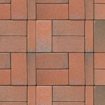 Тротуарный кирпич ABC-Klinkergruppe Recker-bunt 200x100x45 мм