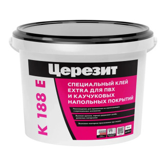 Клей акриловый Ceresit K 188E Extra для ПВХ и каучуковых покрытий 12 кг