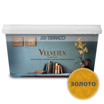 Декоративное покрытие Terraco Velvetex золото 5 кг