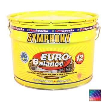 Краска SYMPHONY Euro-Balance 12 для стен и потолков база А 9 л Краска SYMPHONY Euro-Balance 12 для стен и потолков база А 9 л