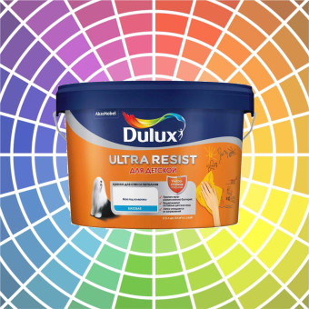 Краска Dulux Ultra Resist Для детской для стен и потолков база BC 2.25 л